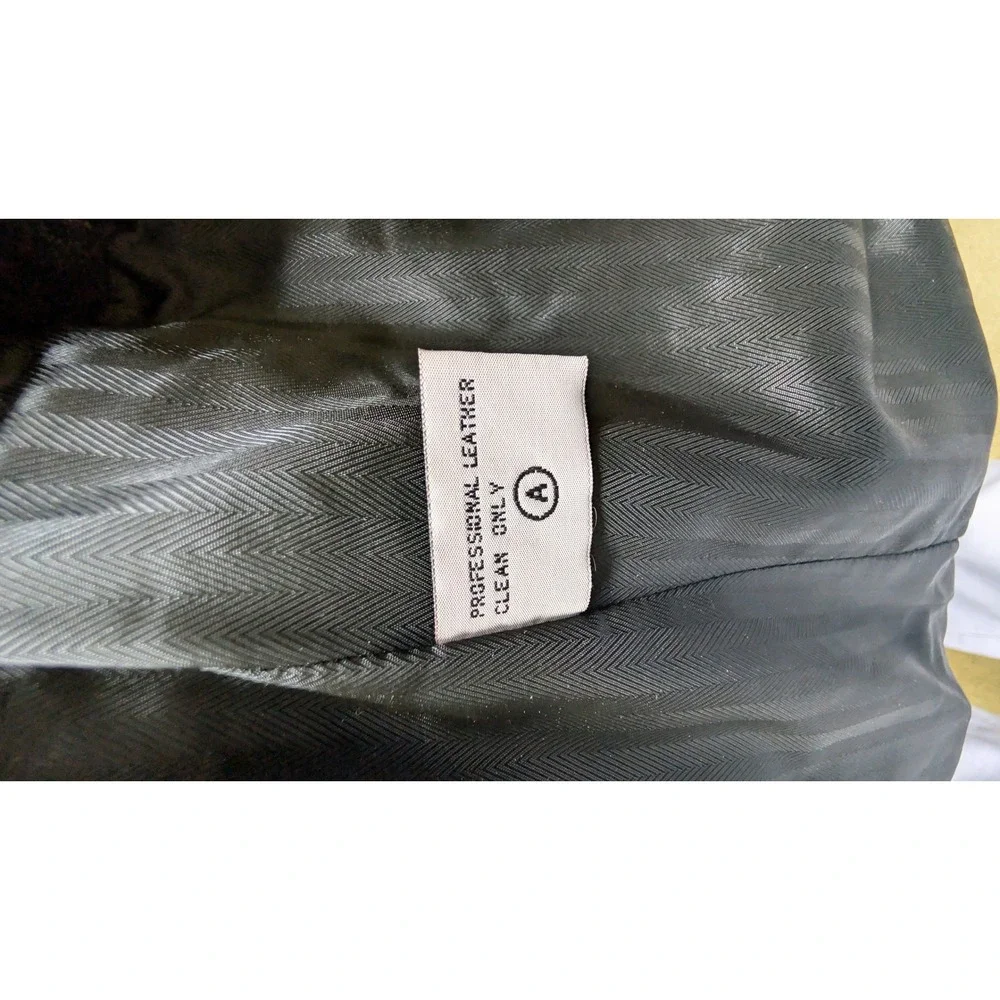 MILEPOST FOUR Mens Vintage Black 100% Leather Blazer Sport Coat‎ Jacket Size 40R